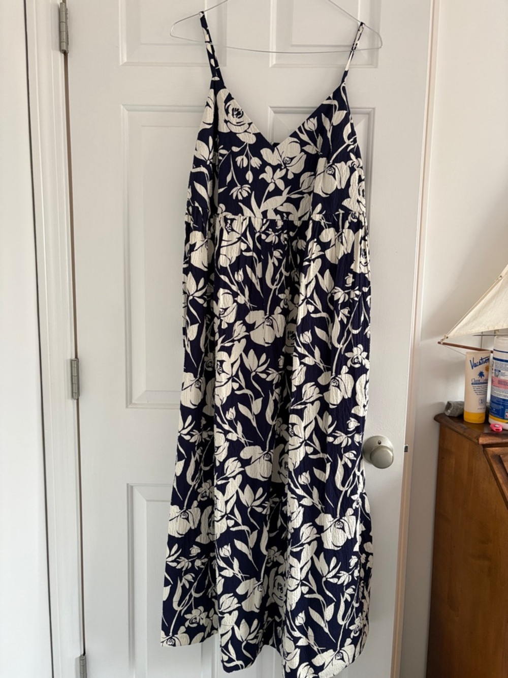 a new day Navy and White Floral Maxi Skirt